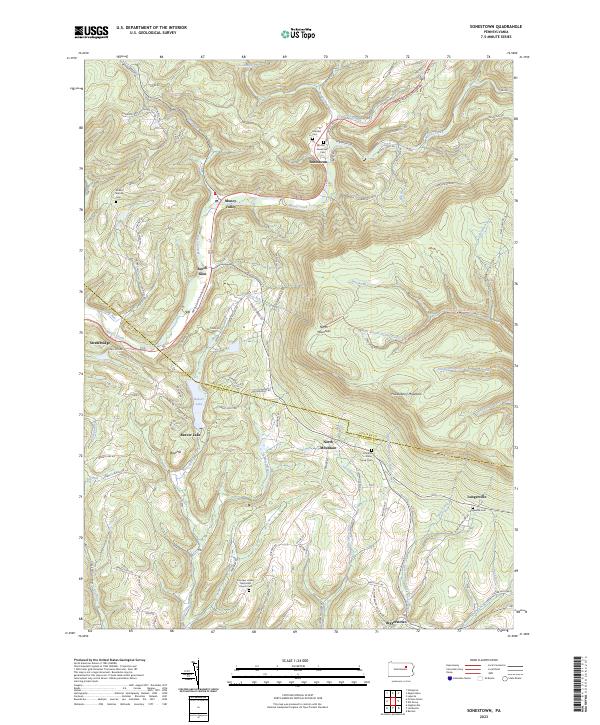 Sonestown, PA — USGS 7.5-minute topo (2023)