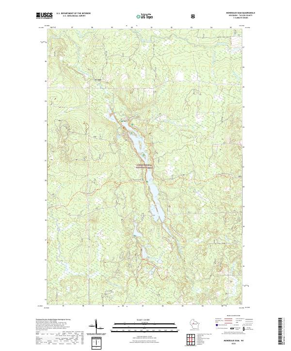 Mondeaux Dam, WI — USGS 7.5-minute topo (2022)