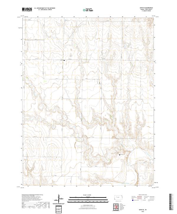 Gove SE, KS — USGS 7.5-minute topo (2022)