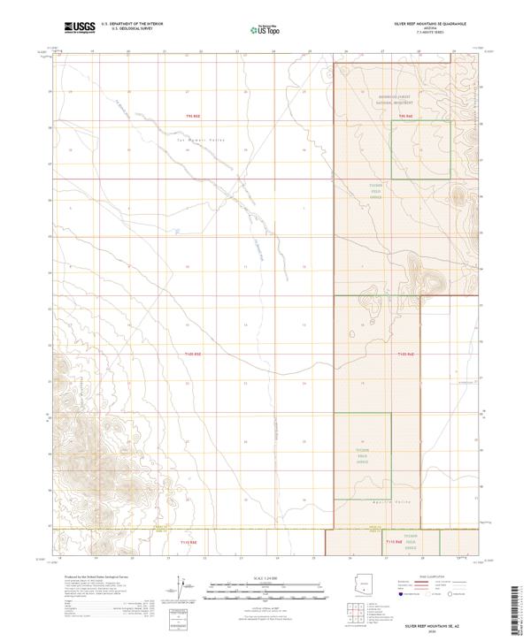 Silver Reef Mountains SE, AZ — USGS 7.5-minute topo (2026)