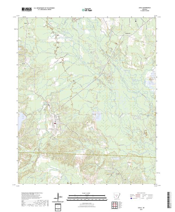 Leola, AR — USGS 7.5-minute topo (2024)