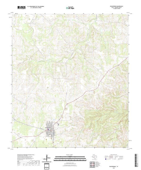 Rocksprings, TX — USGS 7.5-minute topo (2022)