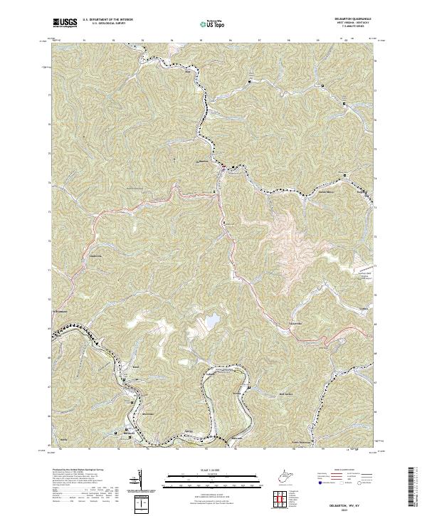 Delbarton, WV-KY — USGS 7.5-minute topo (2023)