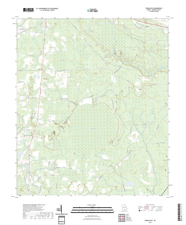 Tenmile Bay, GA — USGS 7.5-minute topo (2024)