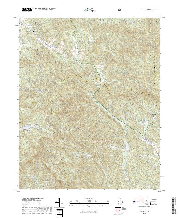 Amicalola, GA — USGS 7.5-minute topo (2024)