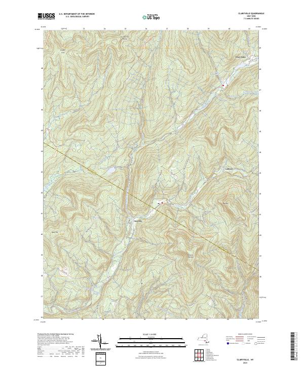 Claryville, NY — USGS 7.5-minute topo (2023)