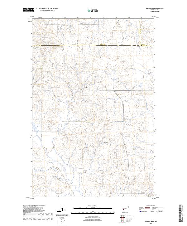 Glen Ullin NE, ND — USGS 7.5-minute topo (2024)