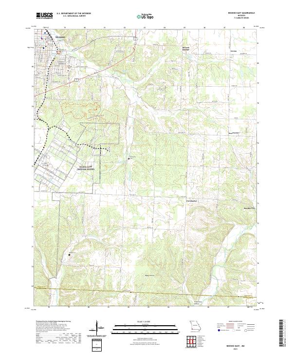 Neosho East, MO — USGS 7.5-minute topo (2021)