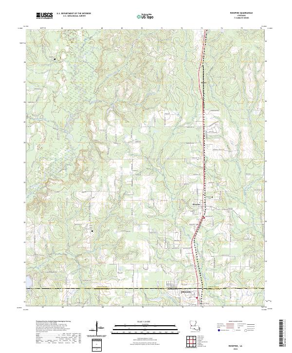 Rosepine, LA — USGS 7.5-minute topo (2024)