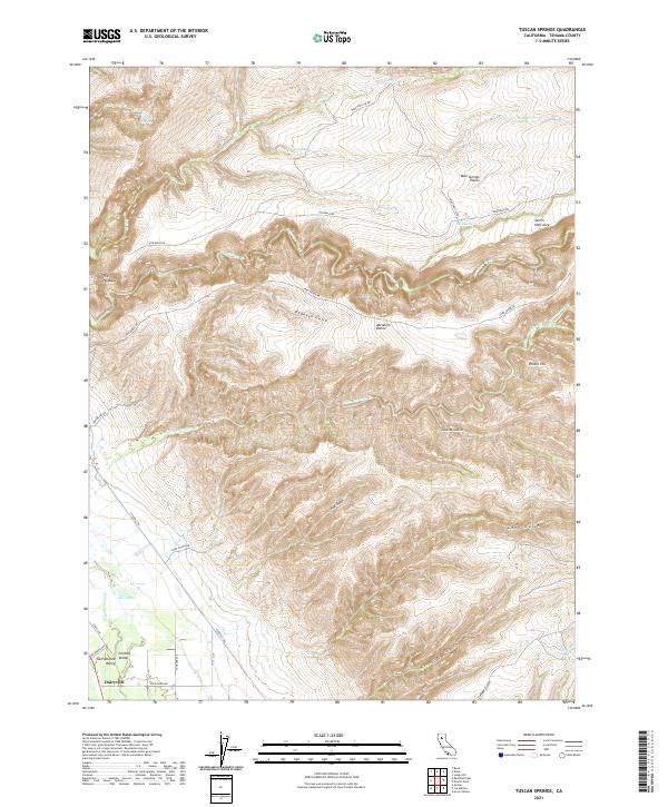 Tuscan Springs, CA — USGS 7.5-minute topo (2021)