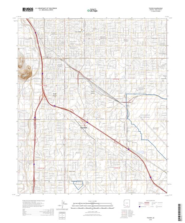 Tucson, AZ — USGS 7.5-minute topo (2026)