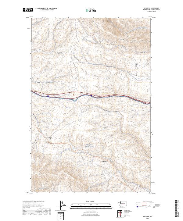 Boylston, WA — USGS 7.5-minute topo (2023)