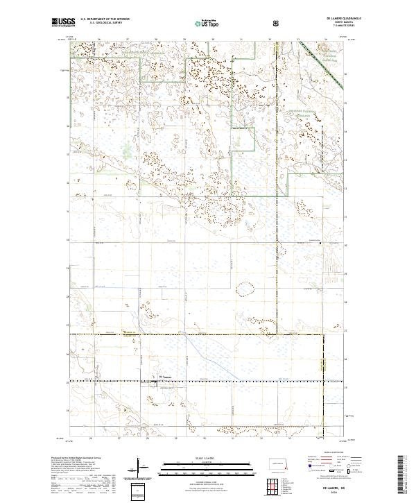 De Lamere, ND — USGS 7.5-minute topo (2024)