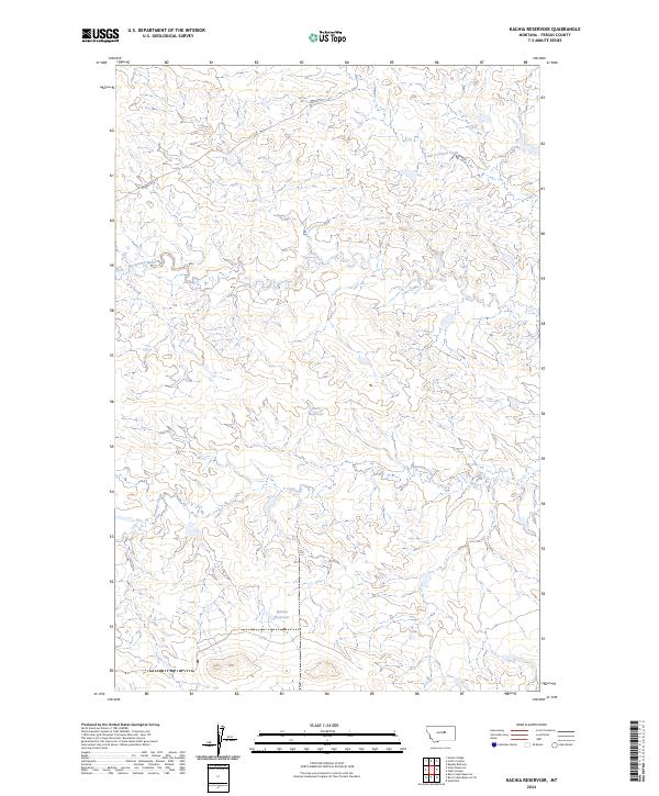 Kachia Reservoir, MT — USGS 7.5-minute topo (2024)