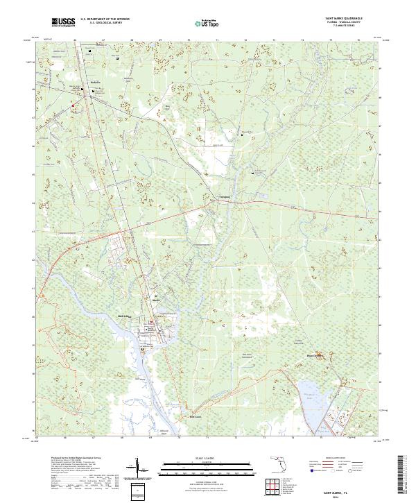 Saint Marks, FL — USGS 7.5-minute topo (2024)