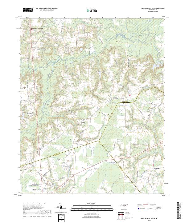 Newton Grove North, NC — USGS 7.5-minute topo (2022)