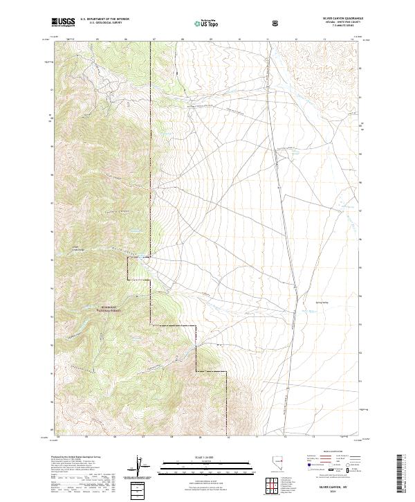 Silver Canyon, NV — USGS 7.5-minute topo (2021)