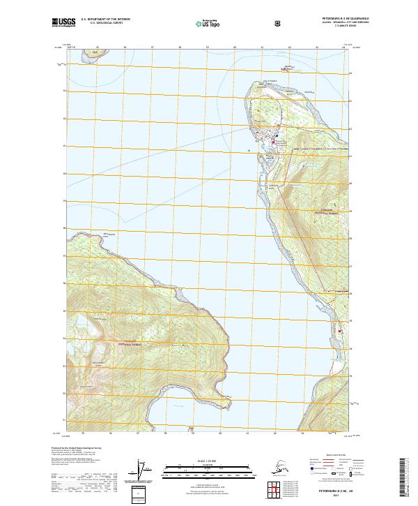 Petersburg B-2 NE, AK — USGS 7.5-minute topo (2021)