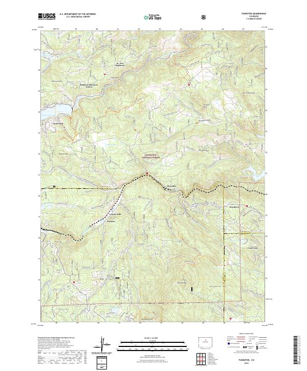 Tungsten, CO — USGS 7.5-minute topo (2022)