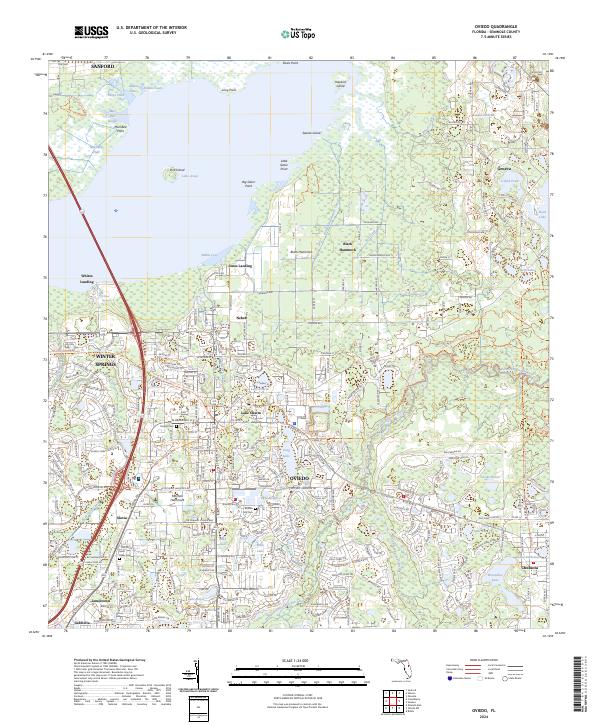 Oviedo, FL — USGS 7.5-minute topo (2024)
