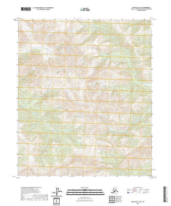 Big Delta D-2 SW, AK — USGS 7.5-minute topo (2024)