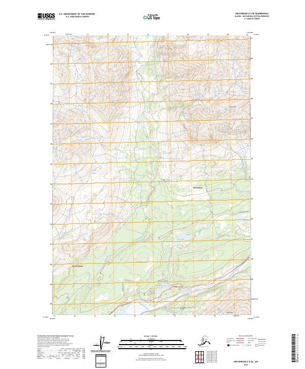 Anchorage D-5 SE, AK — USGS 7.5-minute topo (2023)