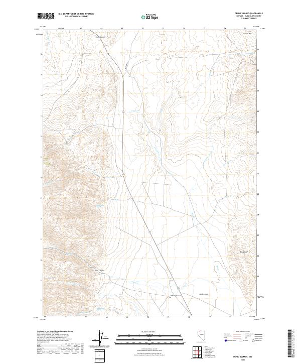 Denio Summit, NV — USGS 7.5-minute topo (2021)