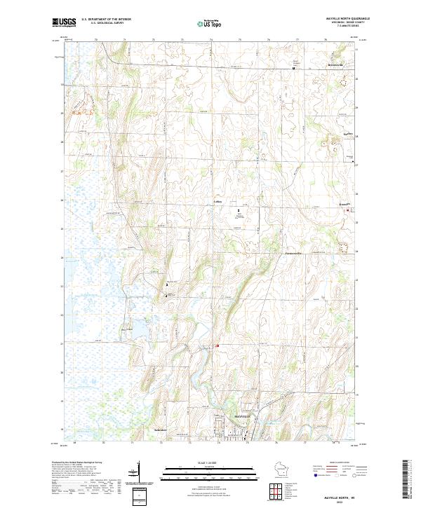 Mayville North, WI — USGS 7.5-minute topo (2022)