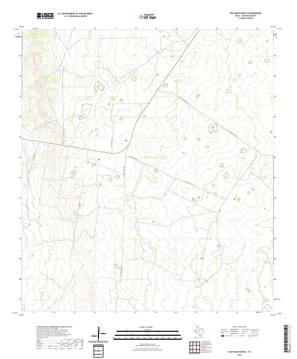 San Pablo Ranch, TX — USGS 7.5-minute topo (2022)