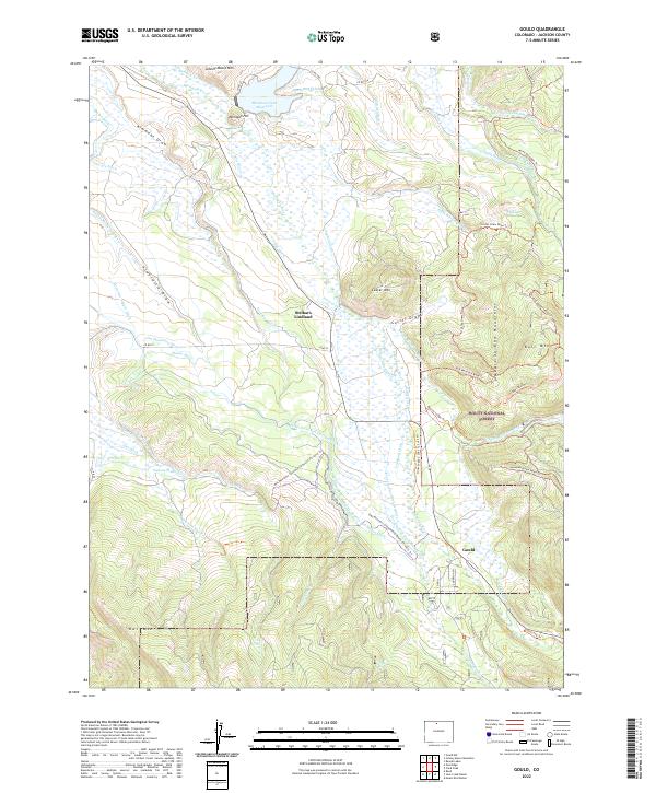 Gould, CO — USGS 7.5-minute topo (2022)