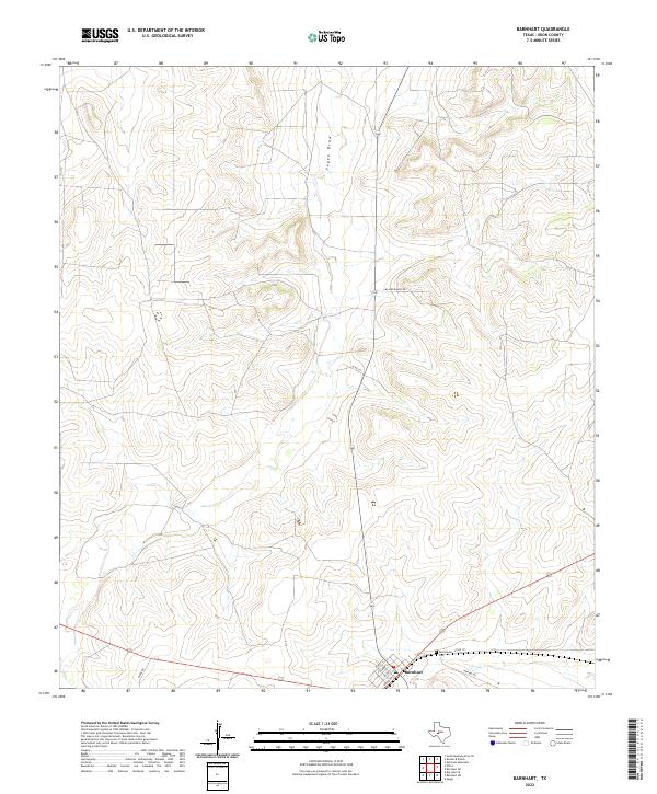 Barnhart, TX — USGS 7.5-minute topo (2022)