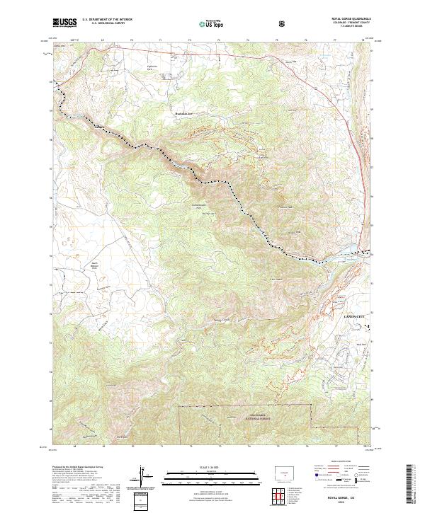 Royal Gorge, CO — USGS 7.5-minute topo (2022)