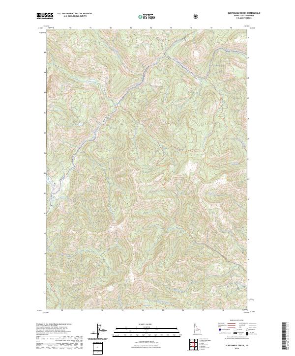 Elevenmile Creek, ID — USGS 7.5-minute topo (2024)