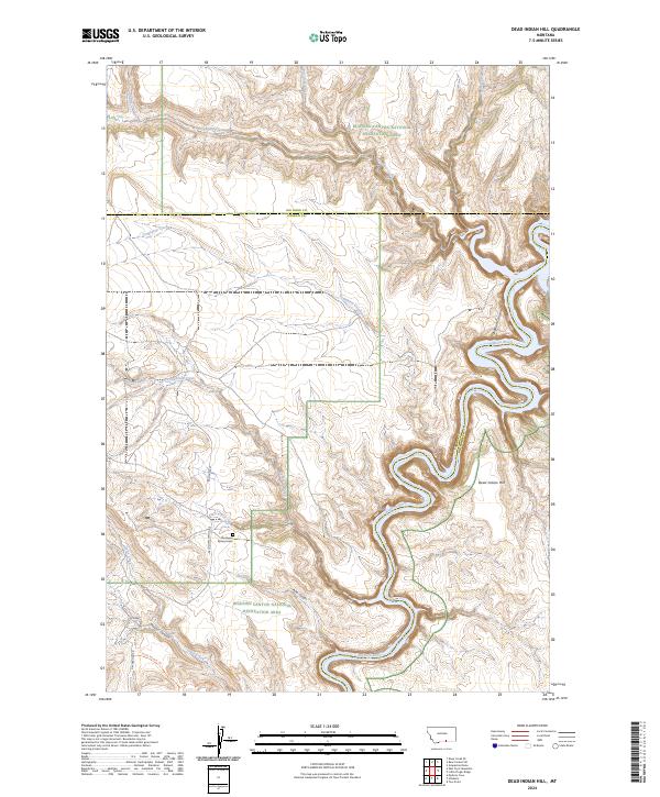 Dead Indian Hill, MT — USGS 7.5-minute topo (2024)