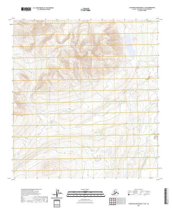 Talkeetna Mountains C-3 NE, AK — USGS 7.5-minute topo (2023)