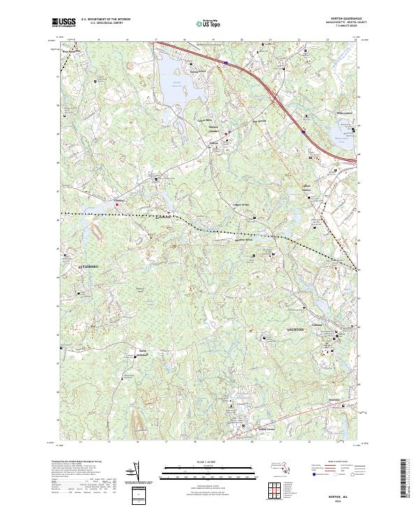 Norton, MA — USGS 7.5-minute topo (2024)