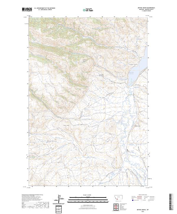 Metzel Ranch, MT — USGS 7.5-minute topo (2024)