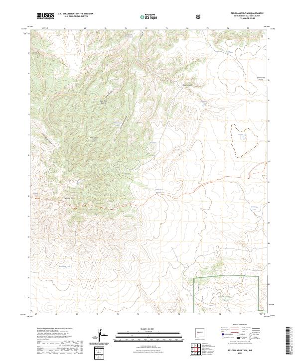 Pelona Mountain, NM — USGS 7.5-minute topo (2023)