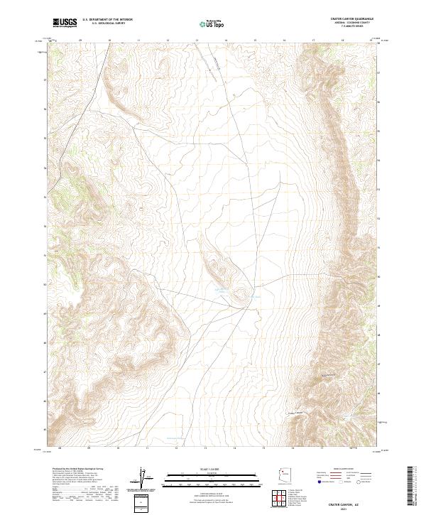 Crater Canyon, AZ — USGS 7.5-minute topo (2021)