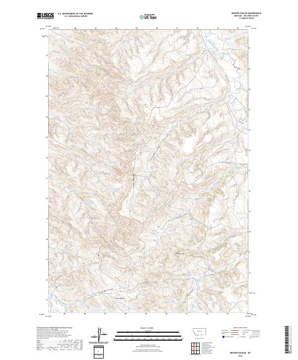 Mission Coulee, MT — USGS 7.5-minute topo (2024)