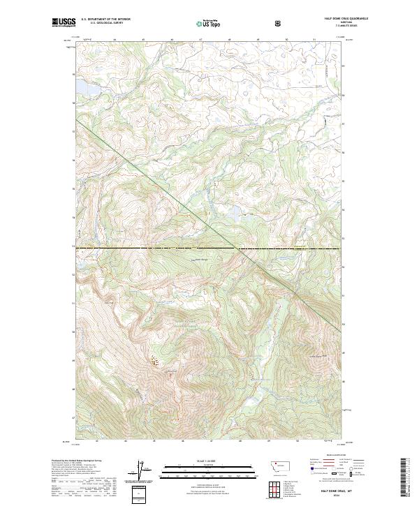 Half Dome Crag, MT — USGS 7.5-minute topo (2024)
