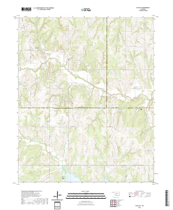 Cox City, OK — USGS 7.5-minute topo (2022)