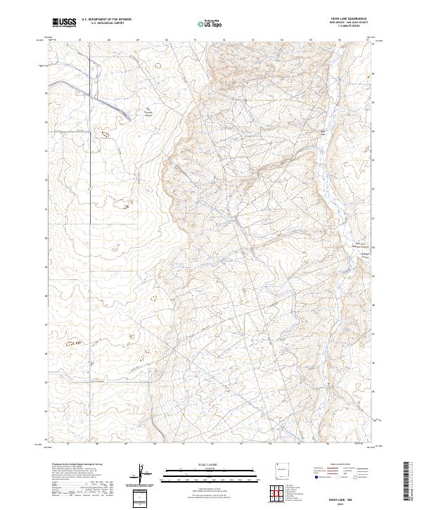 Hugh Lake, NM — USGS 7.5-minute topo (2023)