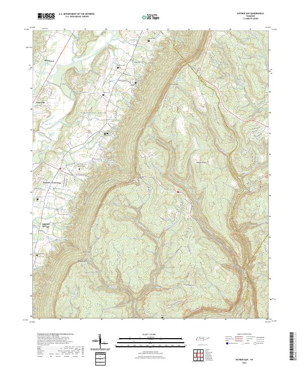Ketner Gap, TN — USGS 7.5-minute topo (2022)