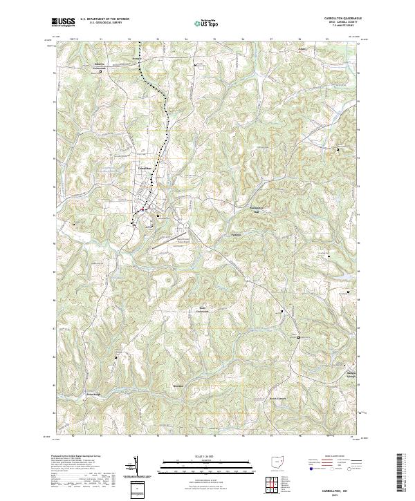 Carrollton, OH — USGS 7.5-minute topo (2023)