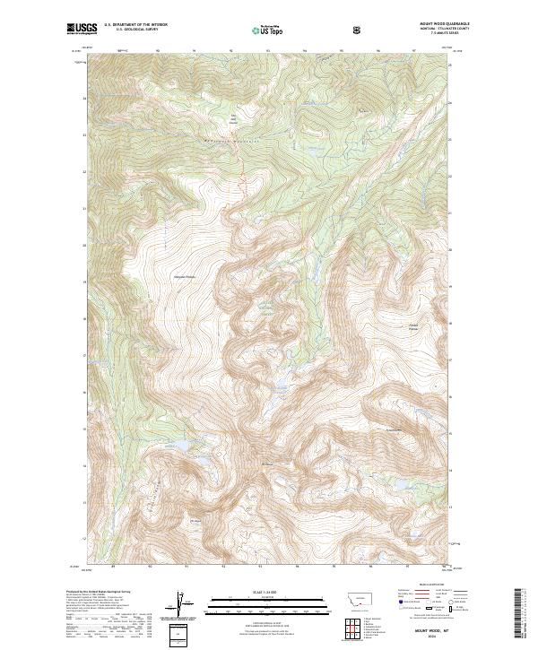 Mount Wood, MT — USGS 7.5-minute topo (2024)