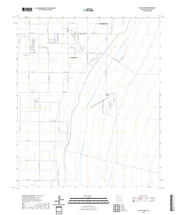 Valley Farms, AZ — USGS 7.5-minute topo (2021)