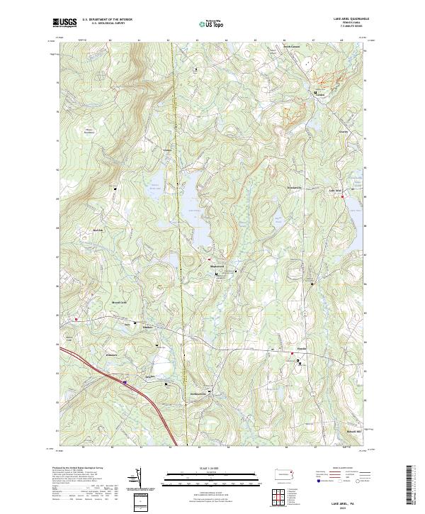 Lake Ariel, PA — USGS 7.5-minute topo (2023)