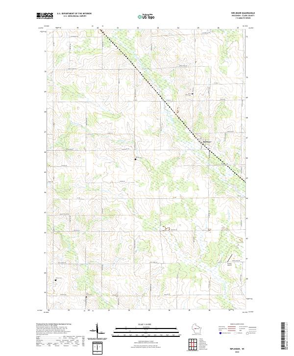Riplinger, WI — USGS 7.5-minute topo (2022)