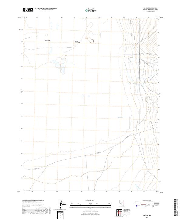 Minerva, NV — USGS 7.5-minute topo (2021)